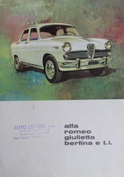 Alfa Romeo Giulietta Berlina t.i. Modellprogramm 1962 Automobilprospekt (8775)